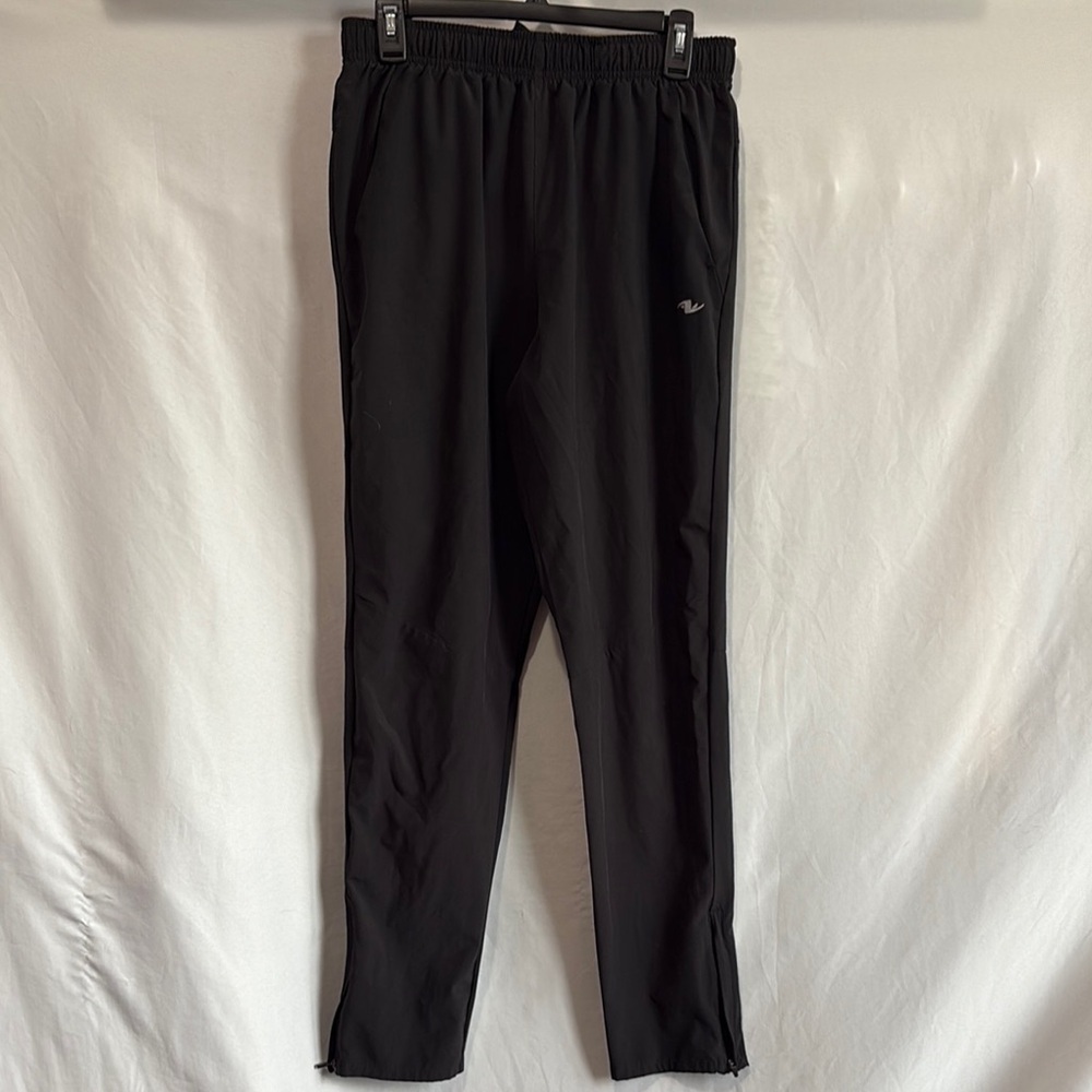 Athletic Works Black Track Pants Relaxed Fit MM267